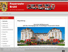 Tablet Screenshot of feuerwehr-bruehl.de